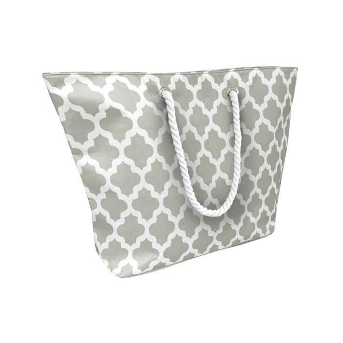 Beach cool bag - Grey/White - One size Beach cool bag - Grey/White - One size