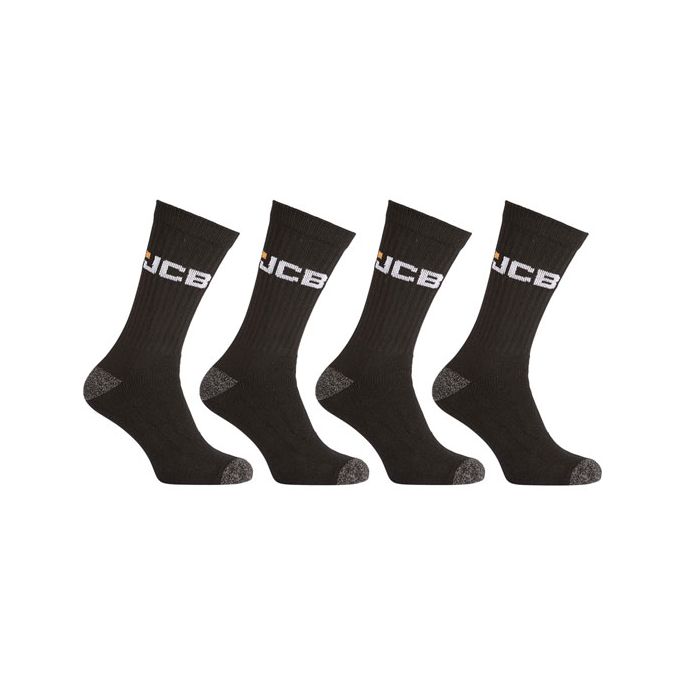 4PK WORKWEAR APPAREL SOCKS GREY H/T-BLACK 6-11 - Black/Grey 4PK WORKWEAR APPAREL SOCKS GREY H/T-BLACK 6-11 - Black/Grey