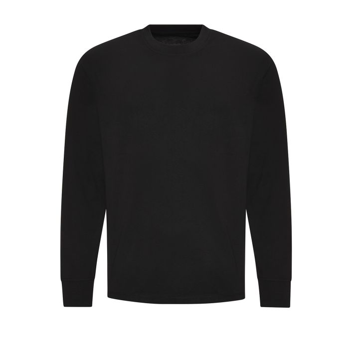 Oversize 100 long sleeve T - Deep Black - S