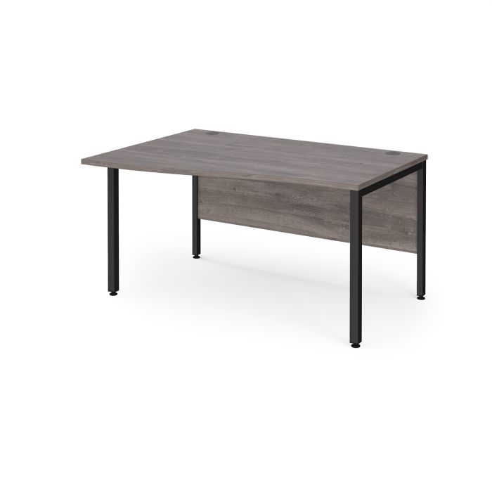 Maestro 25 bench left hand wave desk-Grey Oak Maestro 25 bench left hand wave desk-Grey Oak