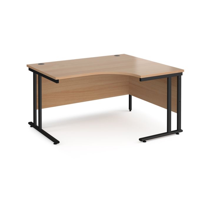 Maestro 25 cantilever right hand ergonomic desk-Beech Maestro 25 cantilever right hand ergonomic desk-Beech