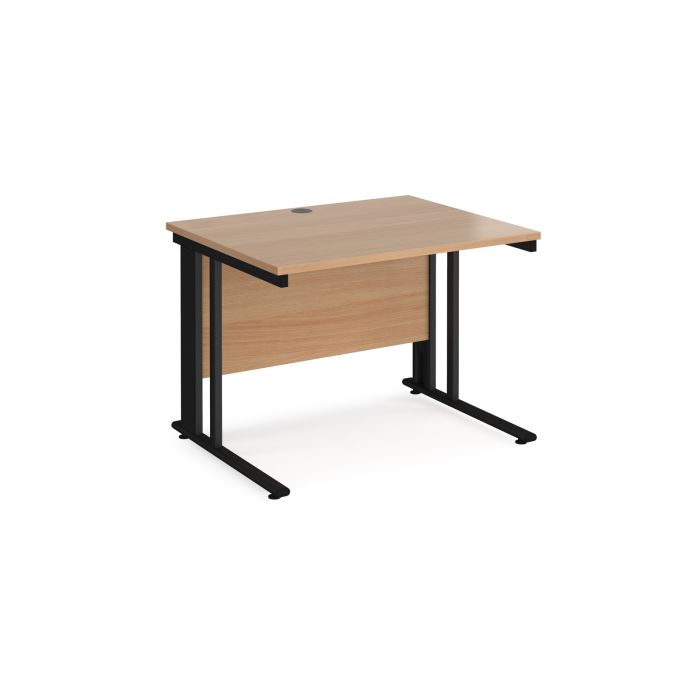 Maestro 25 cable managed 800mm deep desk-Beech