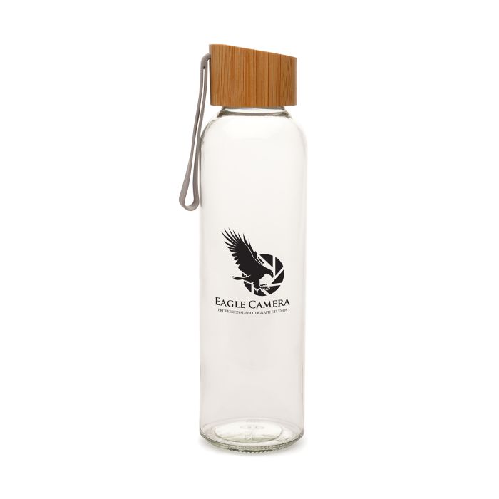 Glass Bamboo 450ml Bottle-Grey