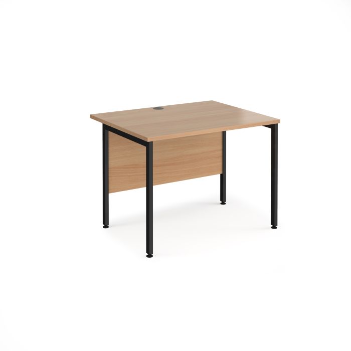 Maestro 25 H-Frame 800mm deep desk-Beech