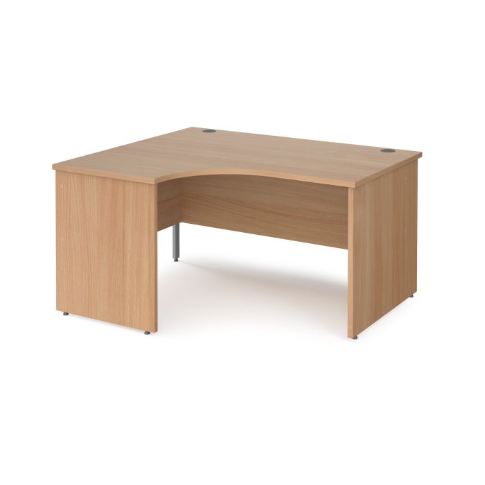 Maestro 25 panel end left hand ergonomic desk-Beech