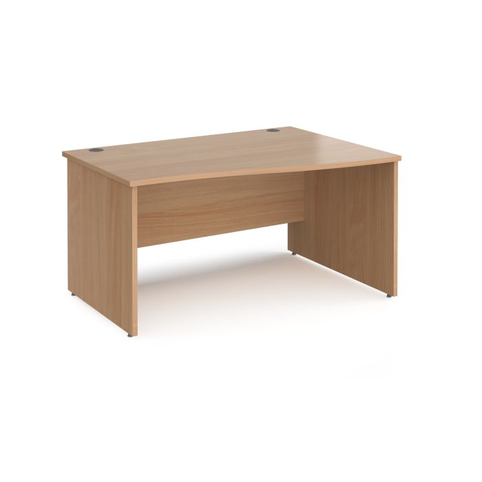 Maestro 25 panel end right hand wave desk-Beech