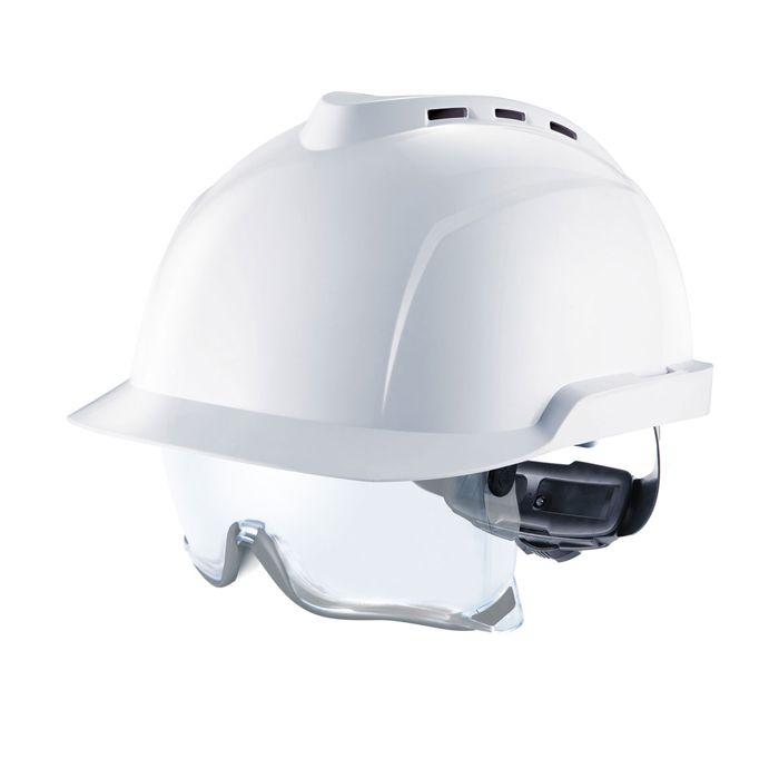 V-GARD 930 VENTED HELMET WHITE C/W INTEGRATED SPEC-White V-GARD 930 VENTED HELMET WHITE C/W INTEGRATED SPEC-White