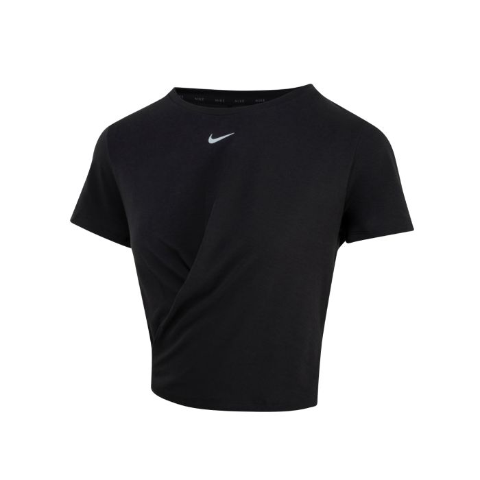 Women’s Nike One Luxe Dri-FIT short sleeve standard twist top - Black/Reflective Silver - XS Women’s Nike One Luxe Dri-FIT short sleeve standard twist top - Black/Reflective Silver - XS