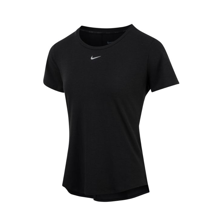 Women’s Nike One Luxe Dri-FIT short sleeve standard fit top - Black/Reflective Silver - S Women’s Nike One Luxe Dri-FIT short sleeve standard fit top - Black/Reflective Silver - S