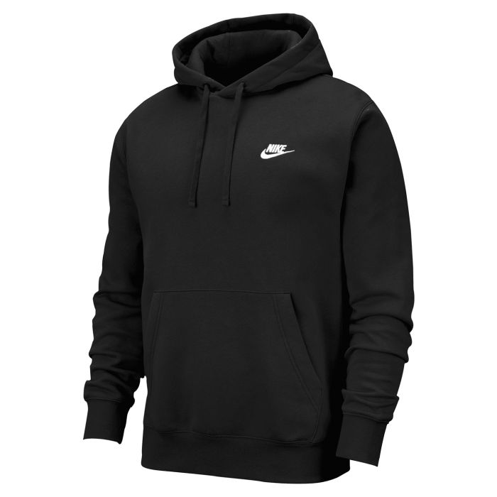 Nike Club hoodie - Black/Black/White - M