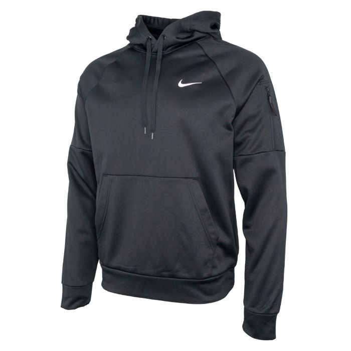 Nike men’s pullover fitness hoodie - Black/Black/White - M