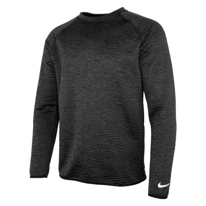 Nike Dri-FIT Tour crew quilted top - Black/Black/White - M Nike Dri-FIT Tour crew quilted top - Black/Black/White - M