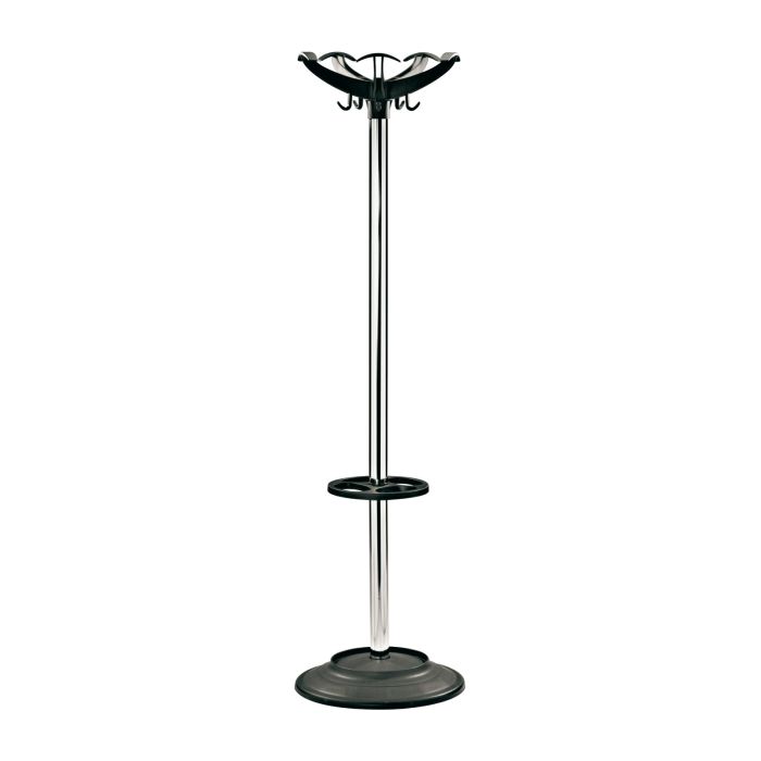 Coat and umbrella stand - black/chrome - Black/Chrome