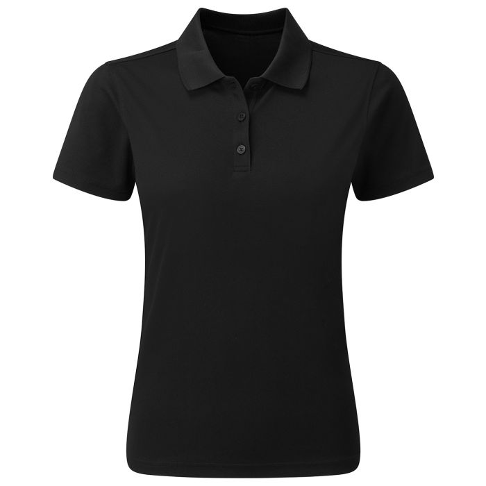 Women’s Spun Dyed Recycled Polo Shirt - Black - XS Women’s Spun Dyed Recycled Polo Shirt - Black - XS