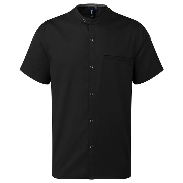 Chef's 'Recyclight' Short Sleeve Shirt - Black - XS