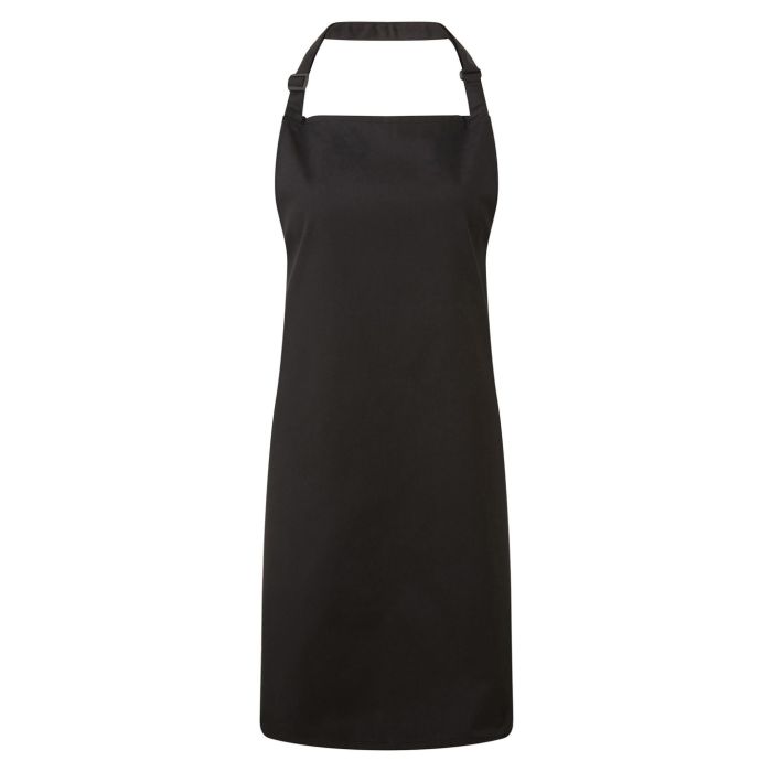 Antimicrobial bib apron - Black - One size