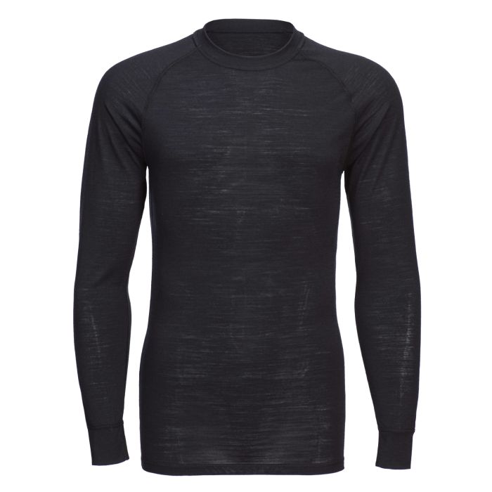 Merino wool crew neck long sleeve top