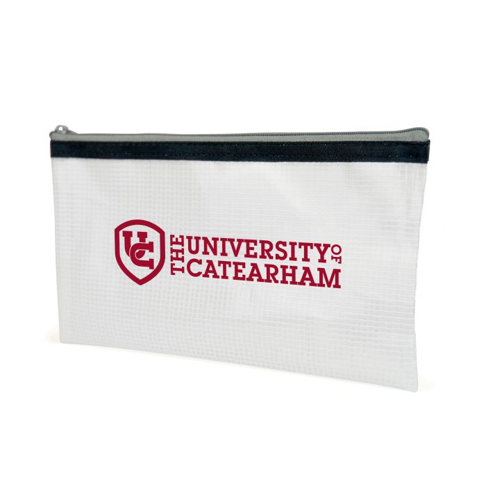 Crosshatch Pencil Case-Black