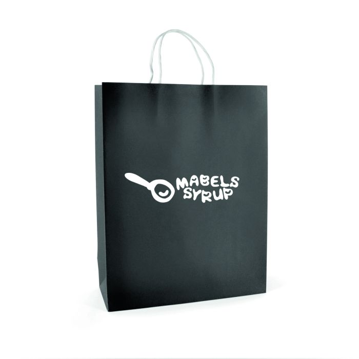 Brunswick Large Coloured Paper Bag-Black Brunswick Large Coloured Paper Bag-Black