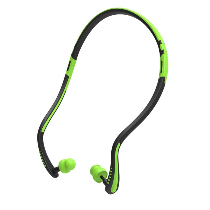 QED BANDED EAR PLUGS - Green/Black