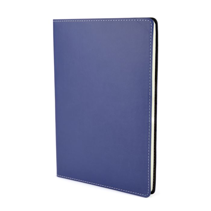 A5 Stitch Edge Notebook-Navy Blue