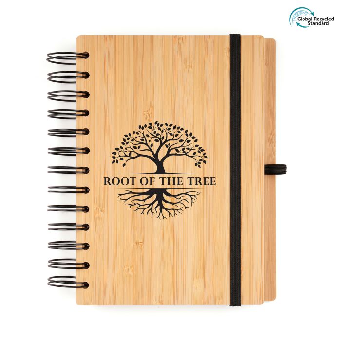 B6 Spiral Bamboo Notebook-Black B6 Spiral Bamboo Notebook-Black