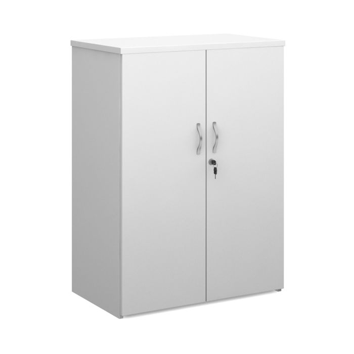 Duo double door cupboard-White Duo double door cupboard-White