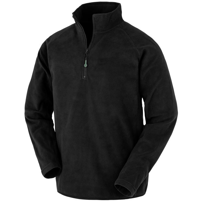 Recycled microfleece top - Black - M