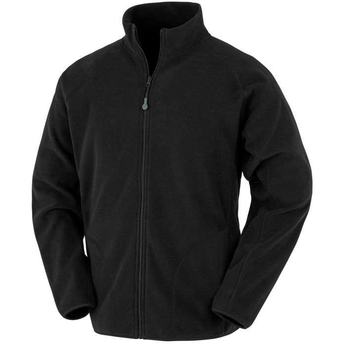 Recycled microfleece jacket - Black - XS