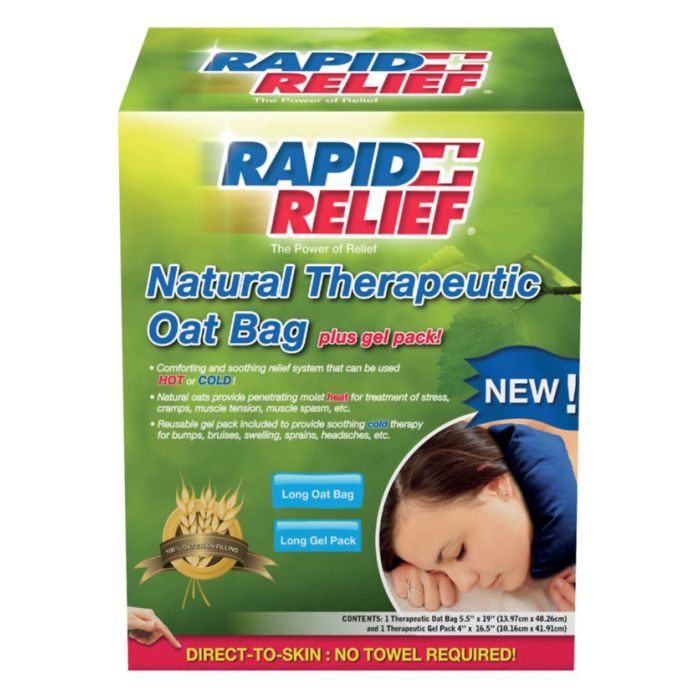NATURAL THERAPEUTIC OAT BAG C/W GEL PACK (LONG) - Blue NATURAL THERAPEUTIC OAT BAG C/W GEL PACK (LONG) - Blue