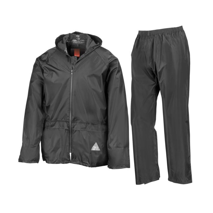 Waterproof jacket and trouser set - Black - S Waterproof jacket and trouser set - Black - S