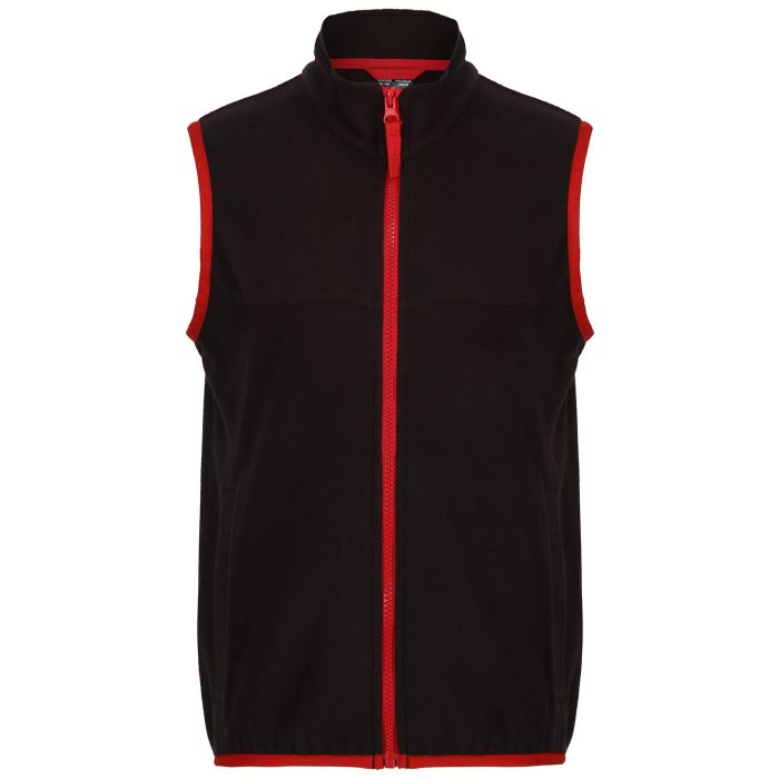 Kids microfleece bodywarmer - Black/Classic Red - 3/4 Years Kids microfleece bodywarmer - Black/Classic Red - 3/4 Years