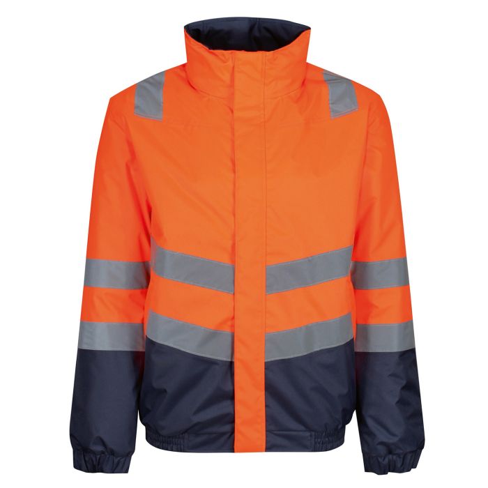 Pro hi-vis classic bomber jacket - Orange/Navy - S Pro hi-vis classic bomber jacket - Orange/Navy - S