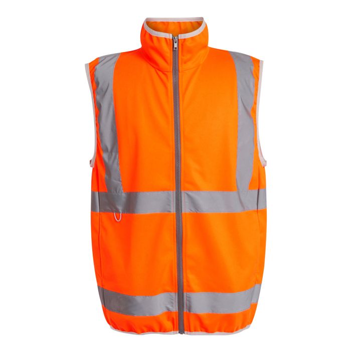 Pro hi-vis full-zip gilet - Orange - S