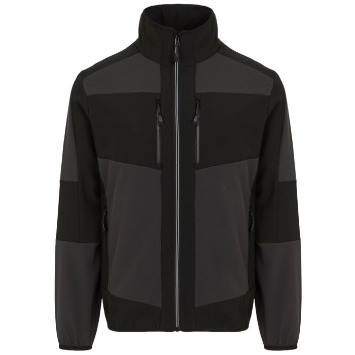 E-Volve unisex 2-layer softshell jacket - Ash/Black - XS