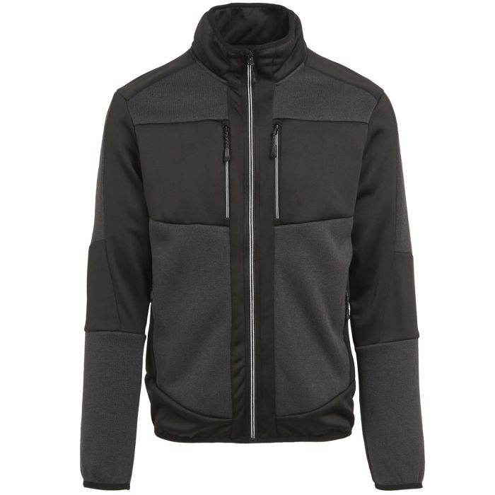E-Volve unisex knit-effect stretch mid-layer - Ash/Black - XS