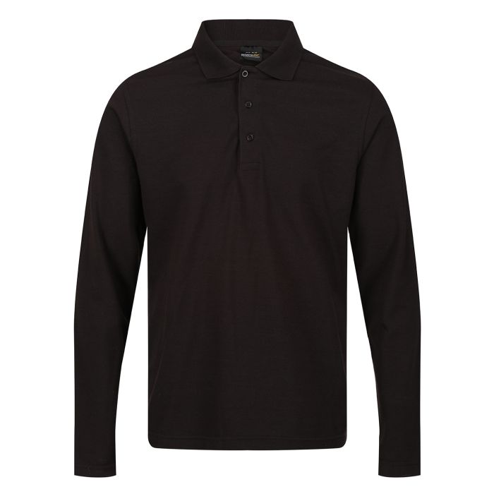 Pro 65/35 long sleeve polo - Black - S Pro 65/35 long sleeve polo - Black - S