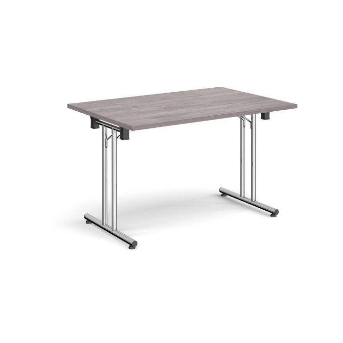 Rectangular folding leg table with straight feet-Grey Oak Rectangular folding leg table with straight feet-Grey Oak