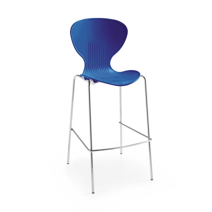 Sienna one piece shell stool (pack of 2)-Blue