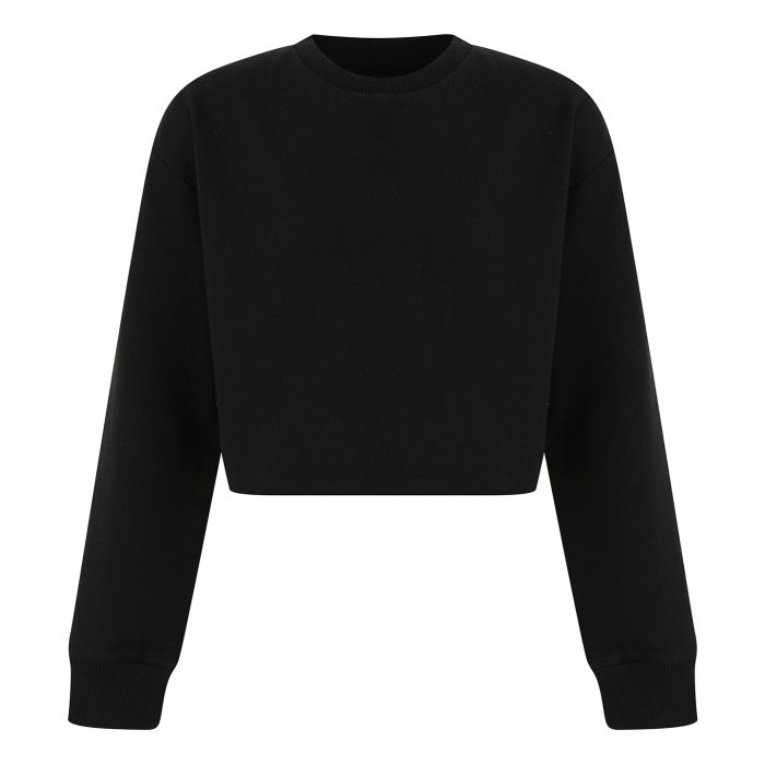 Kids cropped slounge sweat - Black - 5/6 Years Kids cropped slounge sweat - Black - 5/6 Years