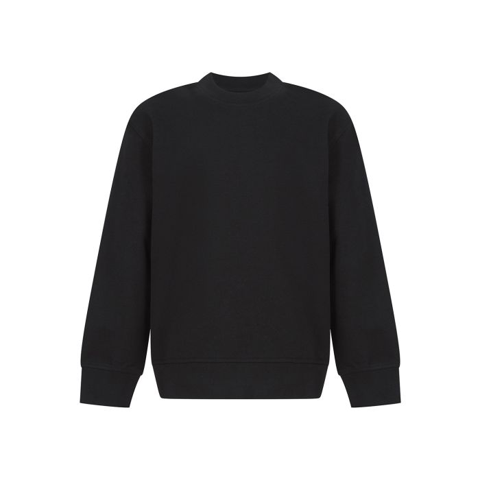 Kids sustainable fashion curved hem sweatshirt - Black - 7/8 Years Kids sustainable fashion curved hem sweatshirt - Black - 7/8 Years