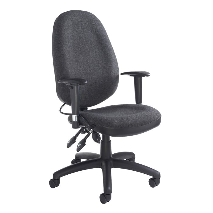 Sofia adjustable lumbar operators chair-Charcoal