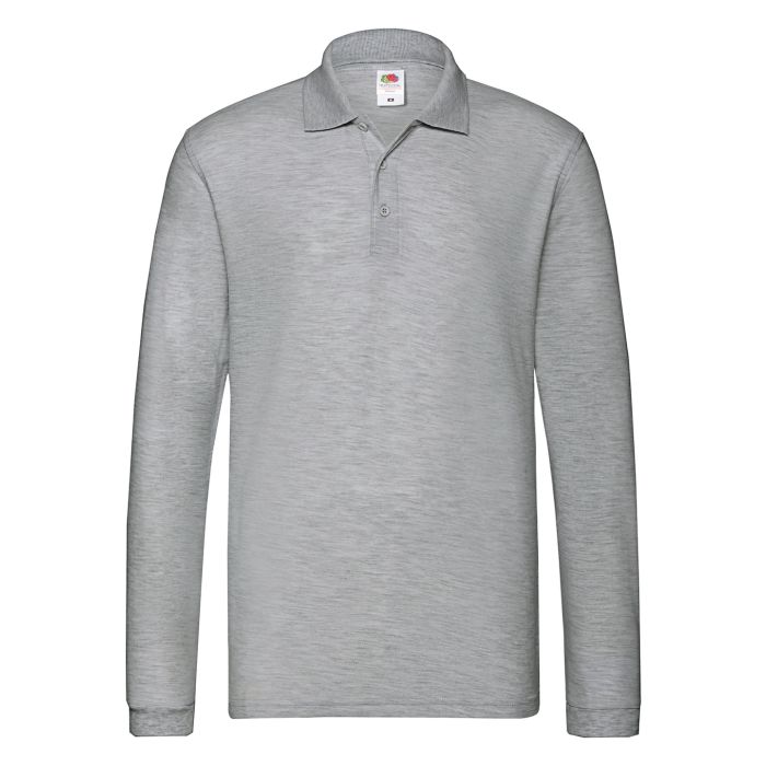 Premium long sleeve polo - Athletic Heather - S Premium long sleeve polo - Athletic Heather - S
