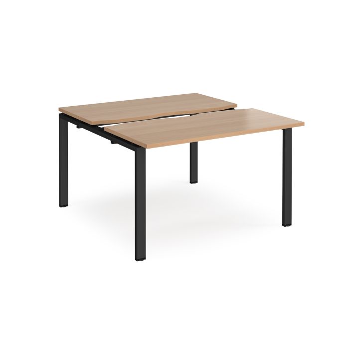 Adapt sliding top B2B desks 1200mm deep-Beech Adapt sliding top B2B desks 1200mm deep-Beech