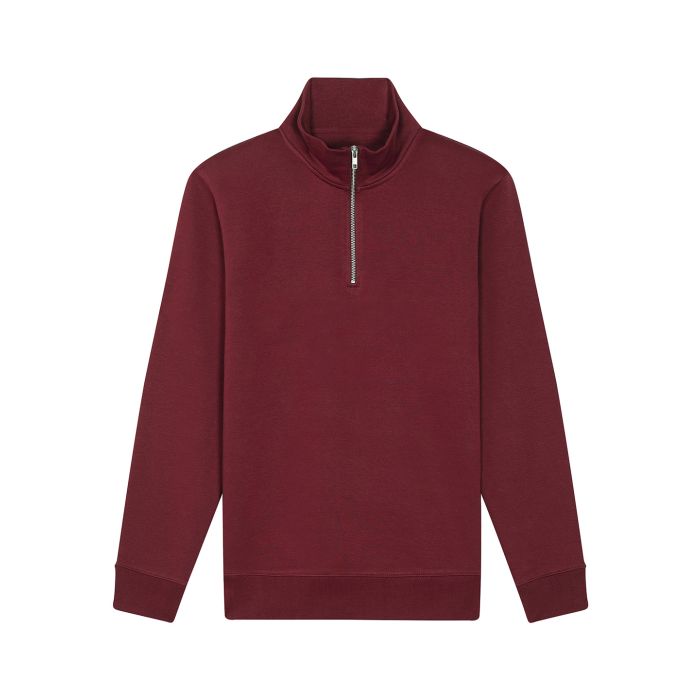Stanley Trucker quarter-zip sweatshirt (STSM611) - Burgundy - XS Stanley Trucker quarter-zip sweatshirt (STSM611) - Burgundy - XS