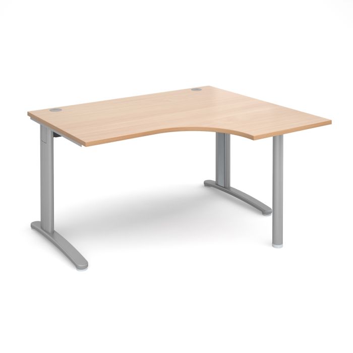 TR10 right hand ergonomic desk-Beech TR10 right hand ergonomic desk-Beech