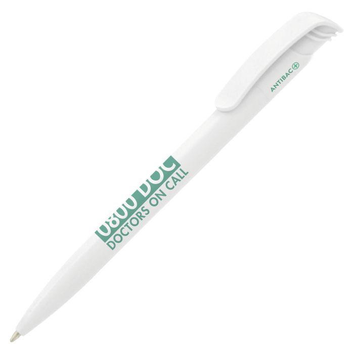 Koda Anti-Bac Ball Pen-WHITE Koda Anti-Bac Ball Pen-WHITE