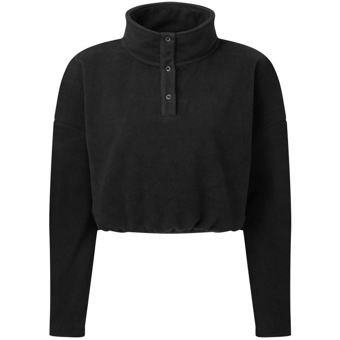 Women's TriDri® cropped fleece - Black - XXS