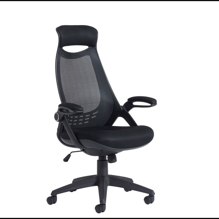 Tuscan mesh high back chair with head support - Black Tuscan mesh high back chair with head support - Black