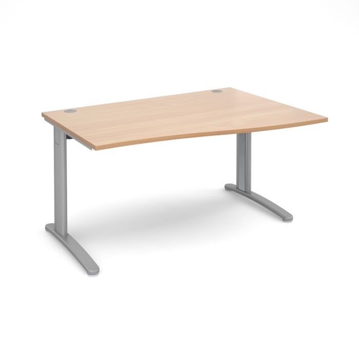 TR10 right hand wave desk-Beech